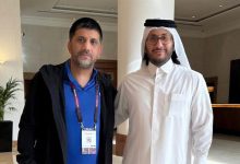 دیدار دبیر با رئیس فدراسیون قطر