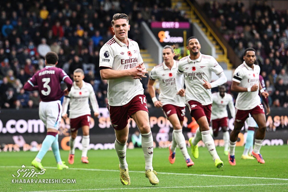 صدرنشینی قاطع توپچی‌ها؛ هشتمین پیروزی با شلیک به برنلی