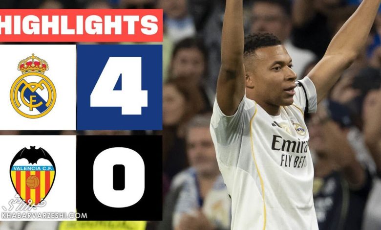 ویدیو| خلاصه بازی رئال مادرید ۴ - والنسیا ۰/ کهکشان بدون توقف