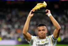 ویدیو| امباپه کفش طلایش را در برنابئو به نمایش گذشت؛ جشن با بریس