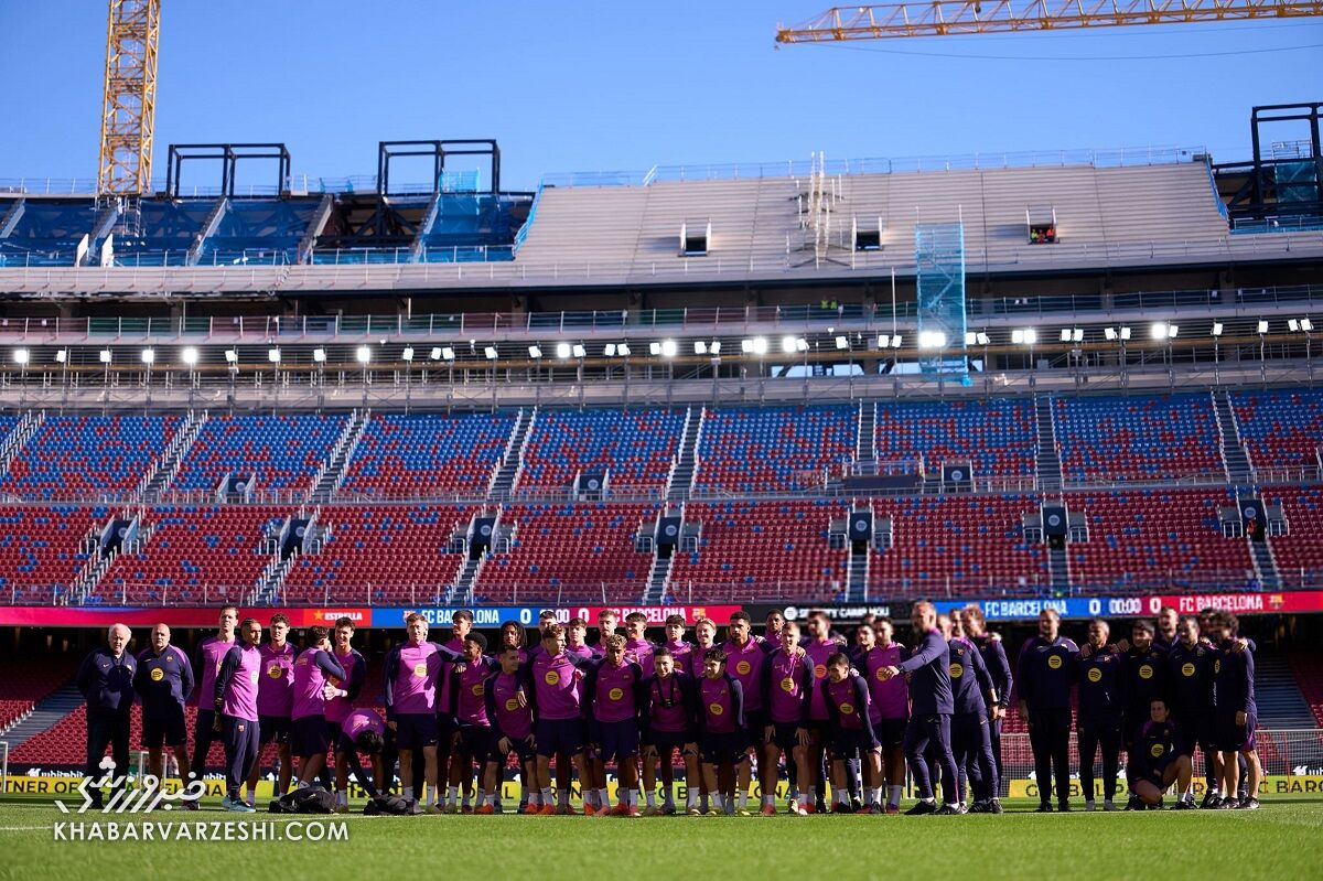 تمرین بارسلونا در نوکمپ