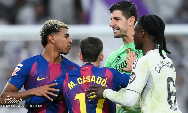 کورتوا پرده از جزئیات درگیری الکلاسیکو برداشت؛ یامال آتش را روشن کرد