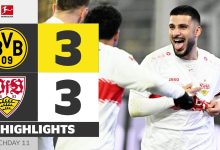 ویدیو| خلاصه بازی دورتموند ۳ - اشتوتگارت ۳/ جذاب، پرگل و هیجان‌انگیز