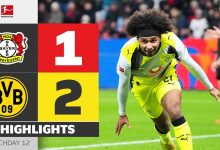 ویدیو| خلاصه بازی بایر لورکوزن ۱ - دورتموند ۲