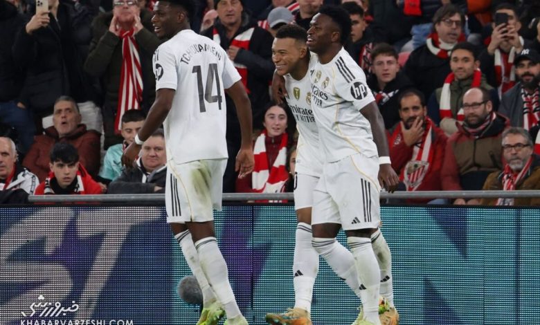 اتلتیک بیلبائو ۰ - رئال مادرید ۳/ کهکشانی‌ها روی لاک امباپه در تعقیب بارسلونا