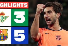ویدیو| خلاصه بازی رئال بتیس ۳ - بارسلونا ۵/ برد جذاب بارسا در خانه حریف