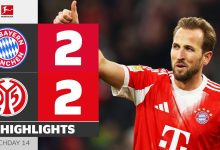 ویدیو| خلاصه بازی بایرن مونیخ ۲ - ماینتس ۲/ توقف مقابل ته‌جدولی‌ها