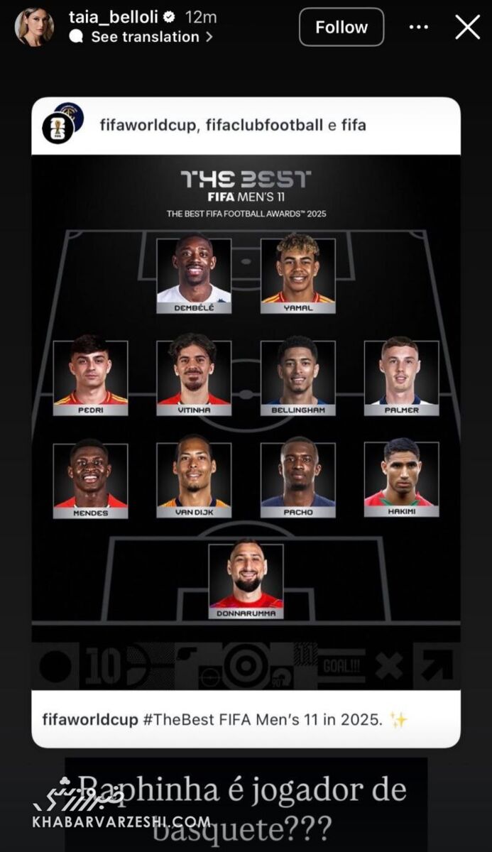 حمله به فیفا با سند و مدرک علیه تیم منتخب سال/ بی‌عدالت‌ها آیا او بسکتبال بازی می‌کند؟ +عکس