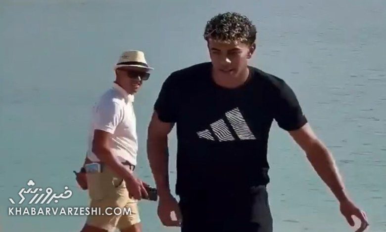 ویدیو| رویت یامال در حال فوتبال بازی کردن در سواحل دبی!