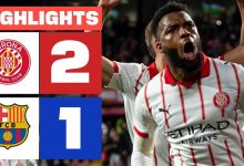 ویدیو| خلاصه بازی خیرونا ۲ - بارسلونا ۱/ هدیه به رئالی‌ها