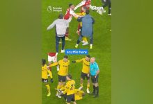 ویدیو| حرکت خشن در لیگ برتر پس از دریافت گل لحظه پایانی!